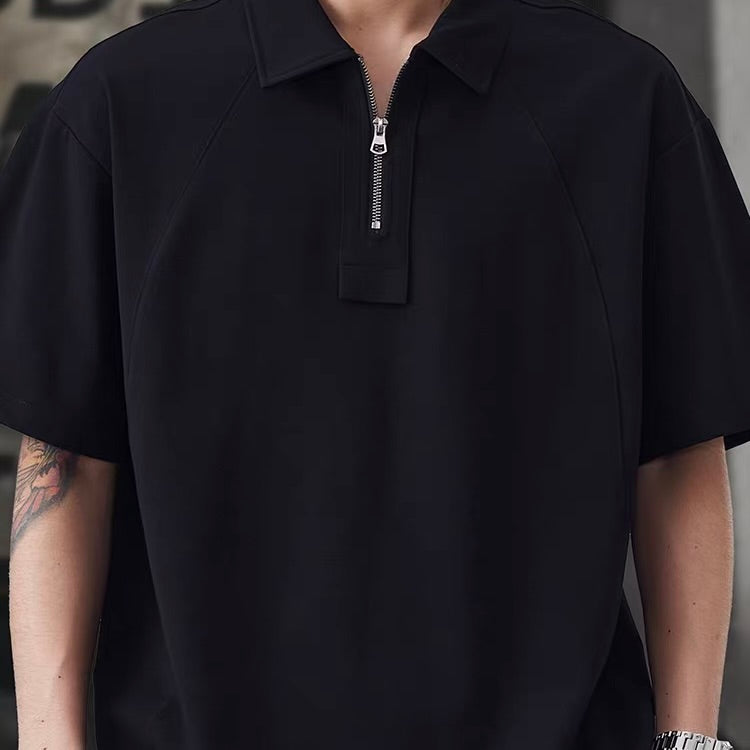 ハーフジップ 半袖ポロシャツ（3Colors）260153