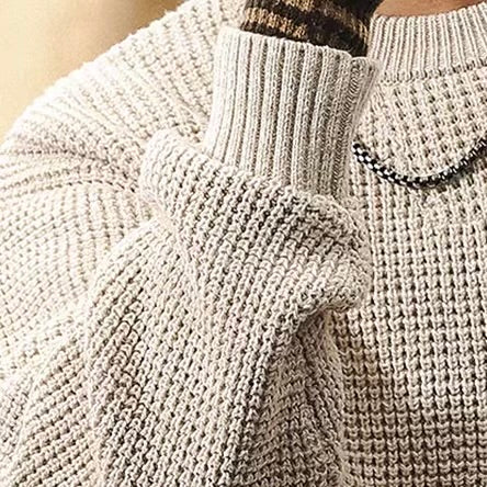 ヘビーウェイト ワッフルニット プルオーバー（4Colors）241016