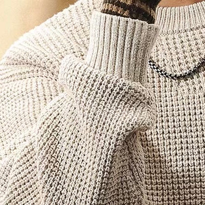 ヘビーウェイト ワッフルニット プルオーバー（4Colors）241016