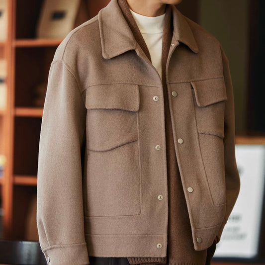 ヘビーウェイト シンプル ウールコート（2Colors）250951