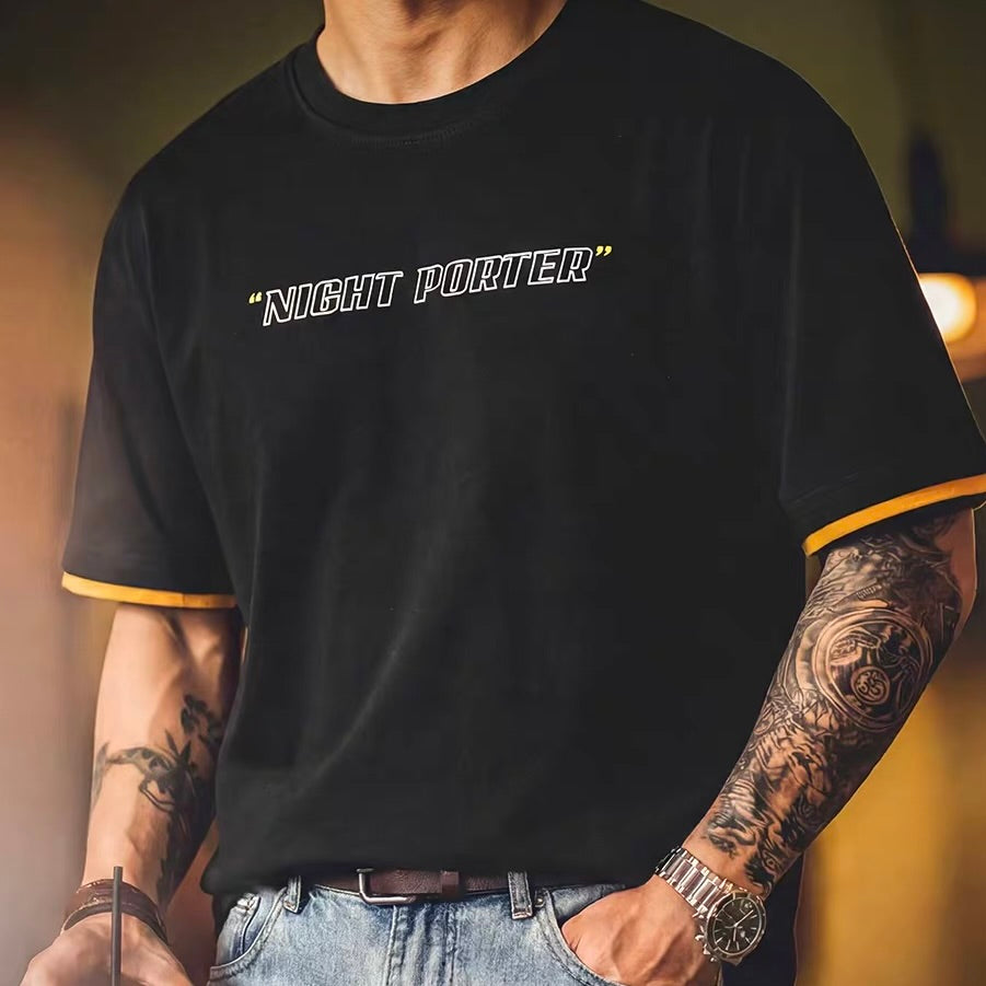 フェイクレイヤード ロゴプリントTシャツ（3Colors）260304