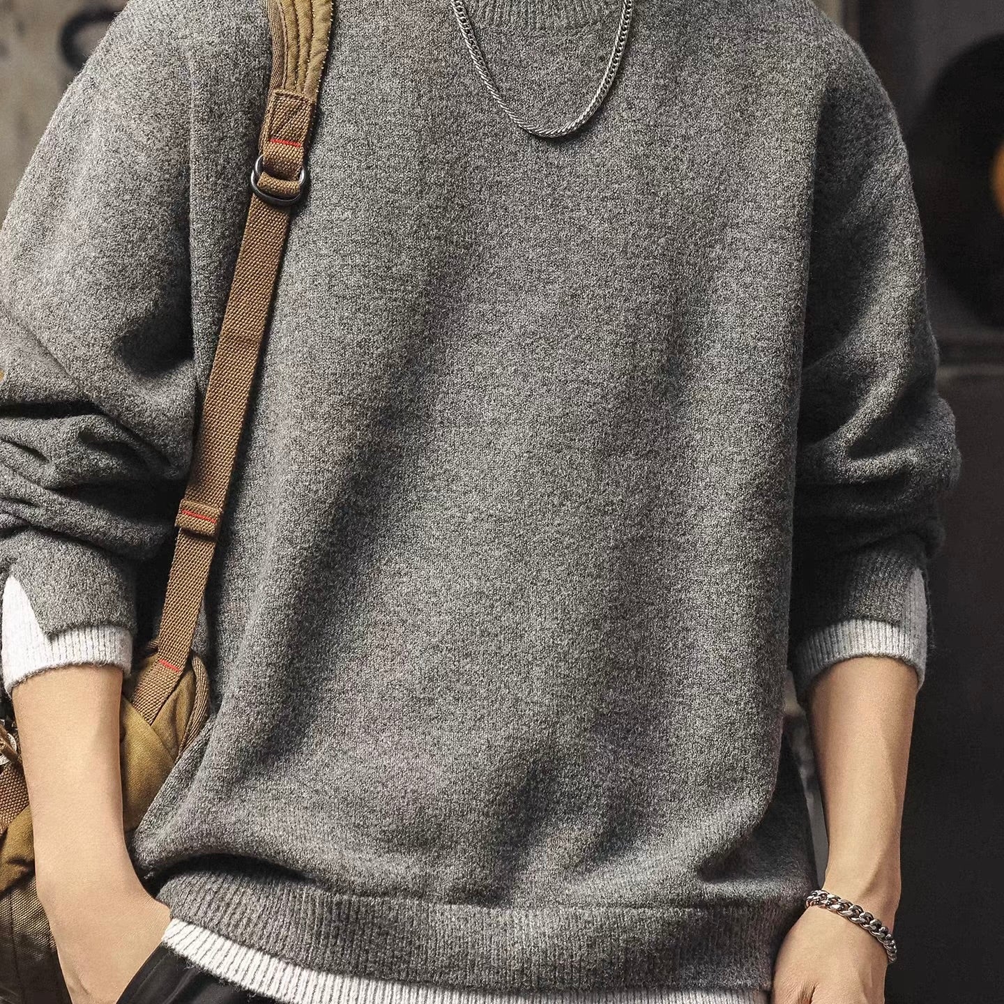 フェイクレイヤード ニットプルオーバー（2Colors）251039