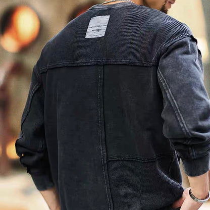 ワッフル パッチワーク ウォッシュドスウェット（2Colors）250859