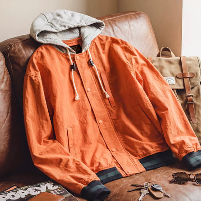 フェイクレイヤード フード付ライトジャケット（1Color）260114