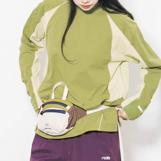 アクセントカラー 長袖 スポーツTシャツ（4Colors）260148