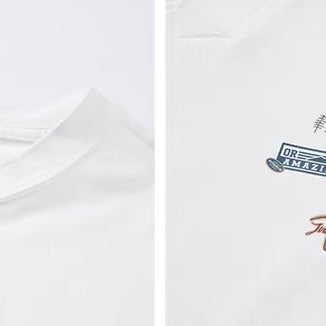 ワンポイントイラスト ヘンリーネックTシャツ（2Colors）260427