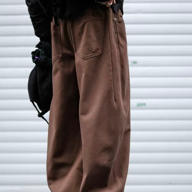 裏起毛 ワイドテーパード カジュアルパンツ（5Colors）260007