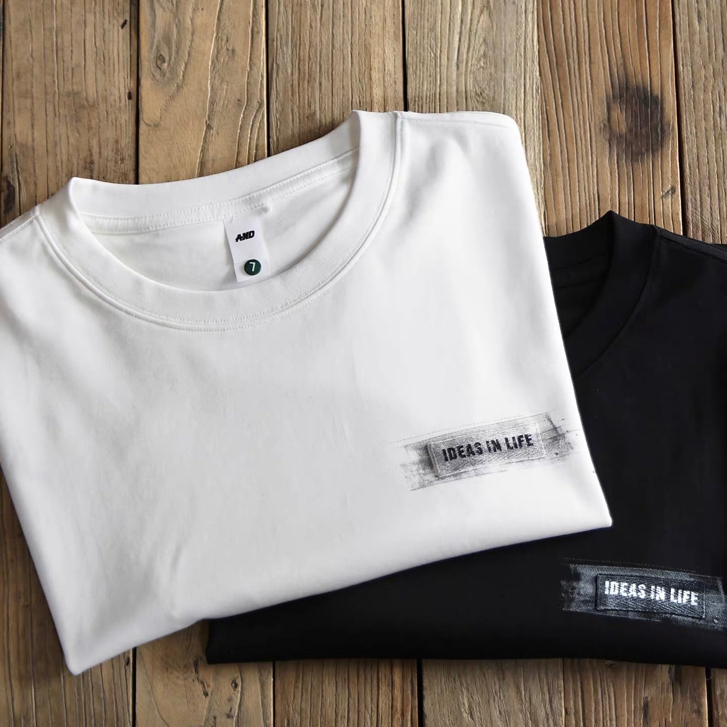 ダーティプリント シンプルTシャツ（2Colors）260374