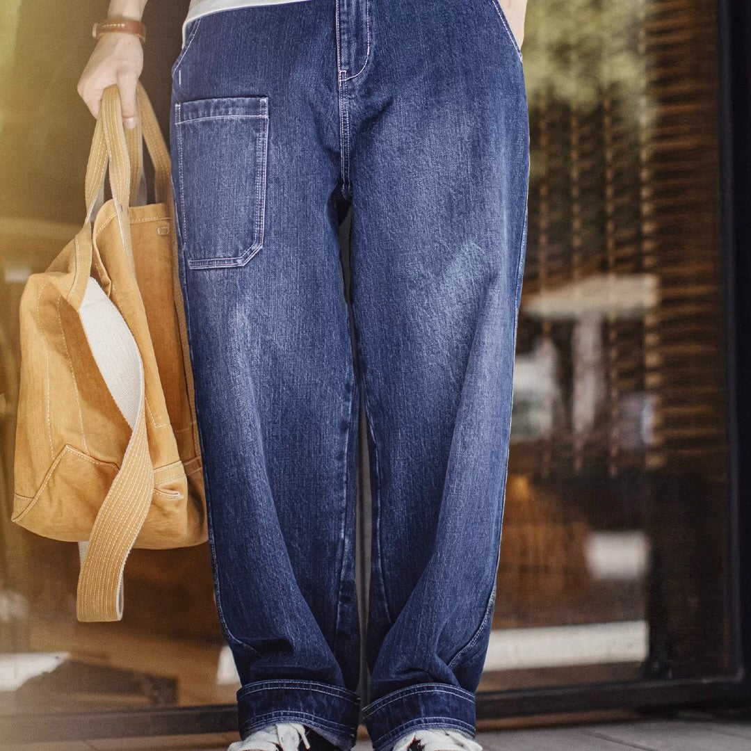 ワンポイントポケット ウォッシュドデニムパンツ（1Color）250988