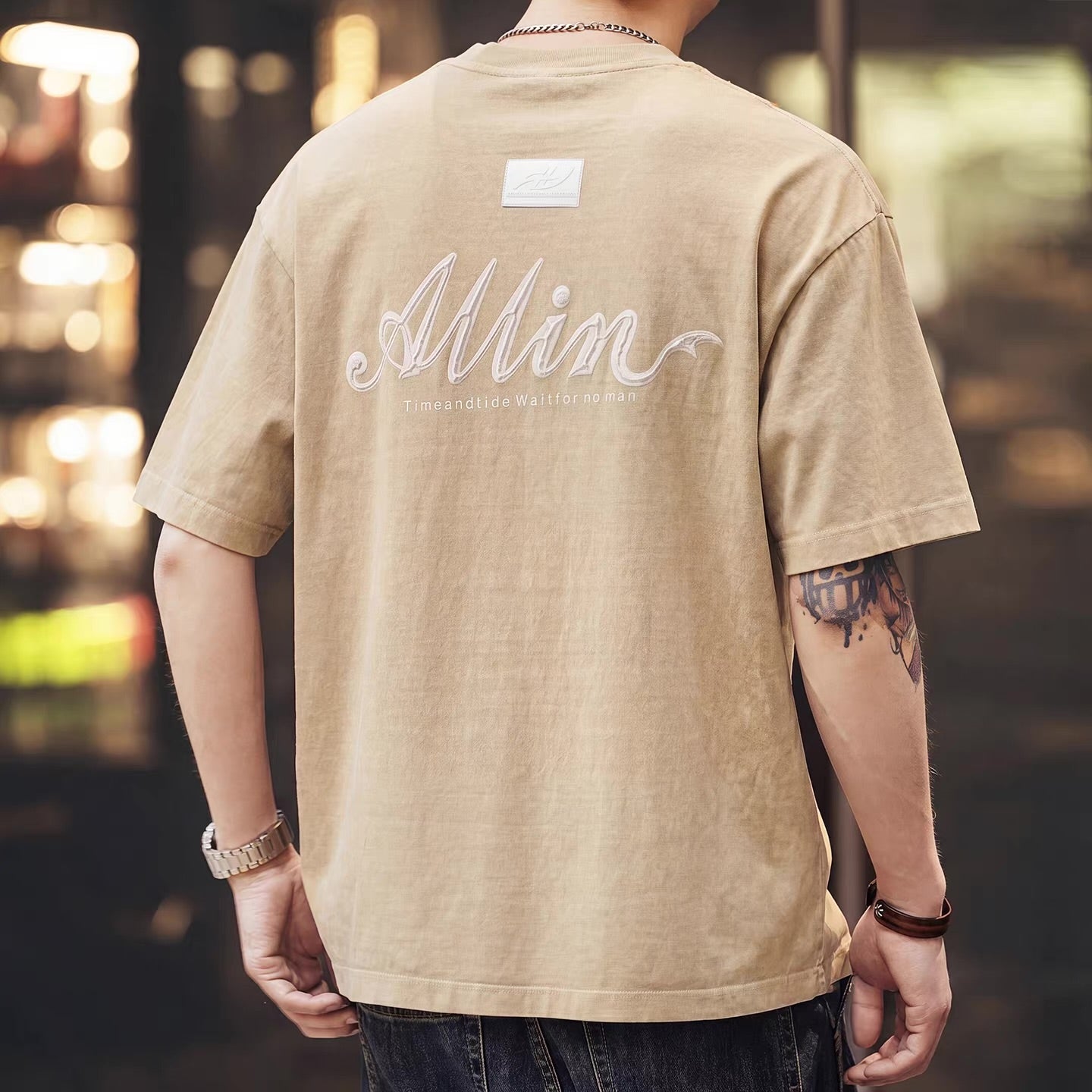 ダメージ ウォッシュ加工 プリントTシャツ（5Colors）260520