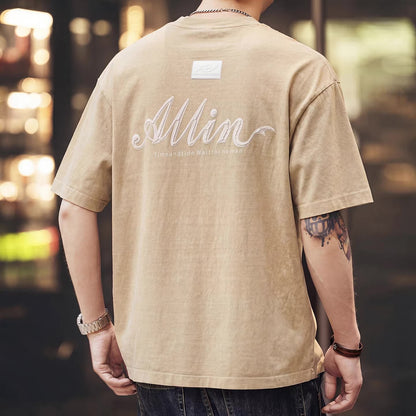 ダメージ ウォッシュ加工 プリントTシャツ（5Colors）260520