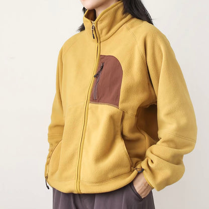 アクセントカラー スタンドネック フリースジャケット（4Colors）260010