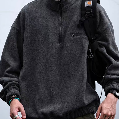 ハーフジップ スウェットプルオーバー（2Colors）260006