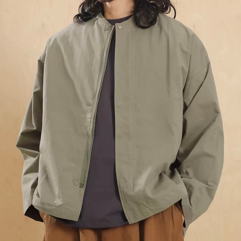 スタンドカラー シンプル スプリングジャケット（2Colors）260194
