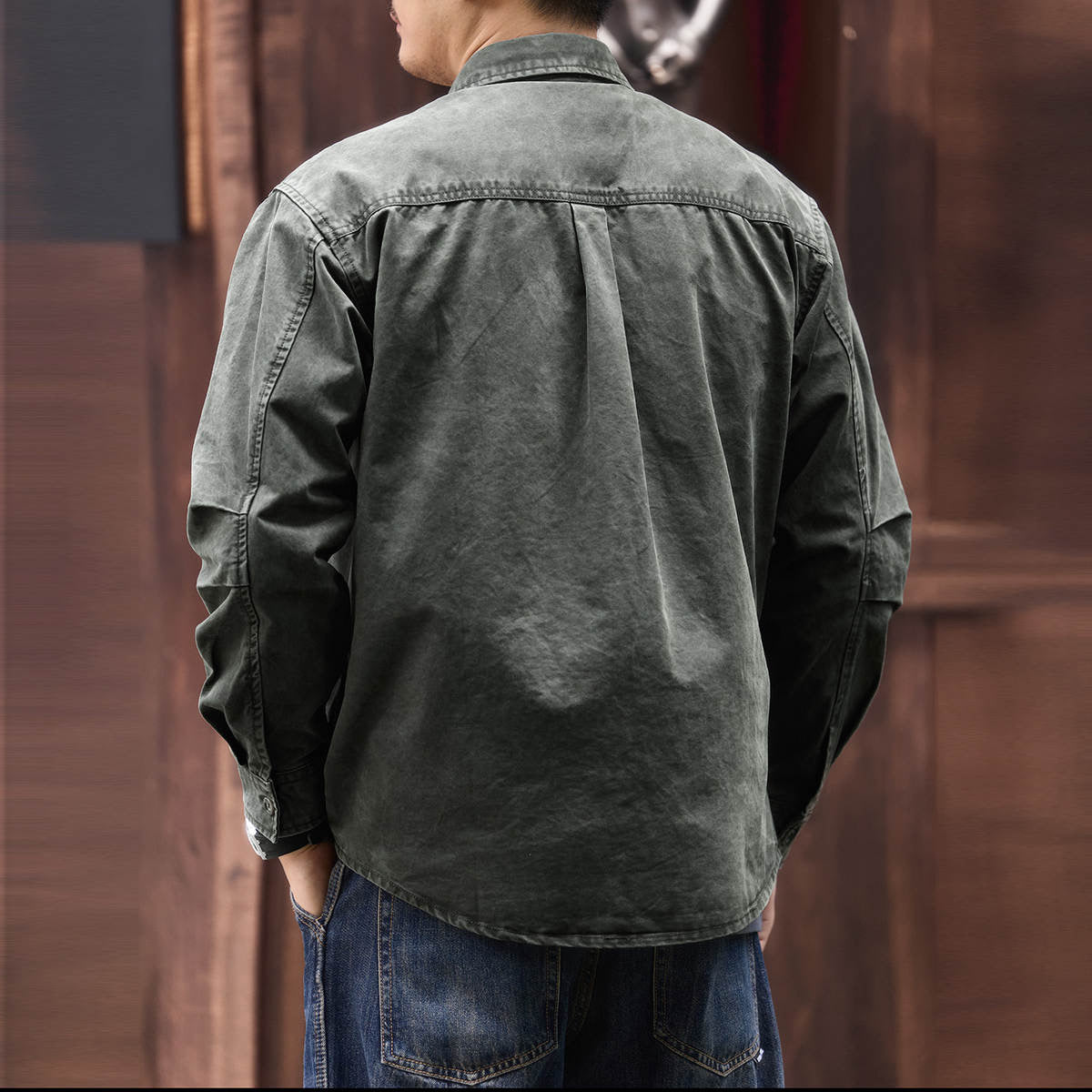 ウォッシュ加工 レトロデザインシャツ（3Colors）250665