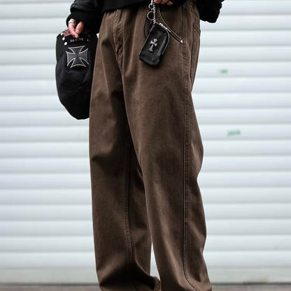 ウォッシュド ストレート カジュアルパンツ（2Colors）260189