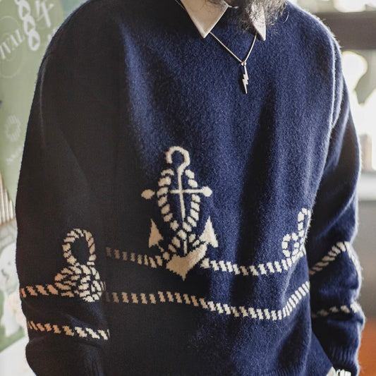 アンカーモチーフ ニットプルオーバー（1Color）250924