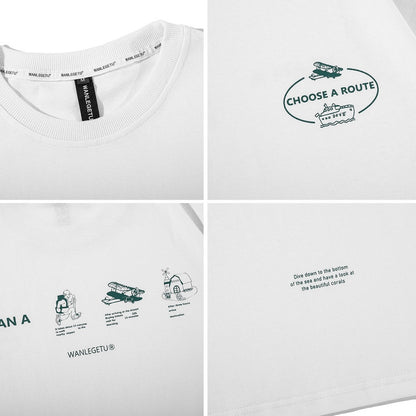 アウトドアイラスト シンプルTシャツ（2Colors）250609
