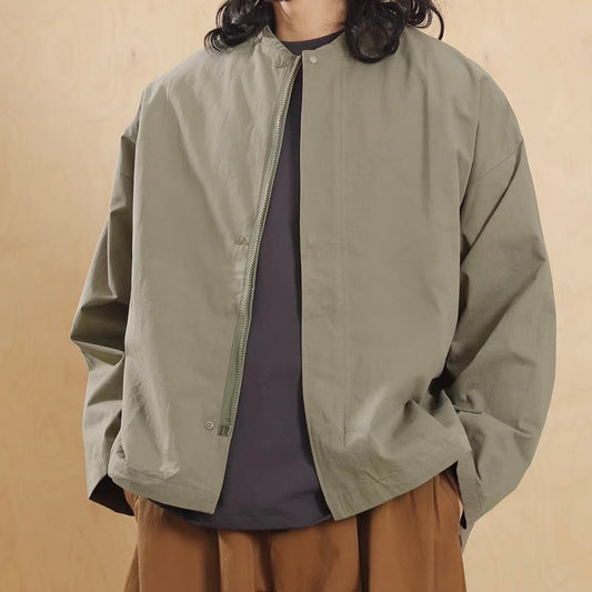 スタンドカラー シンプル スプリングジャケット（2Colors）260194