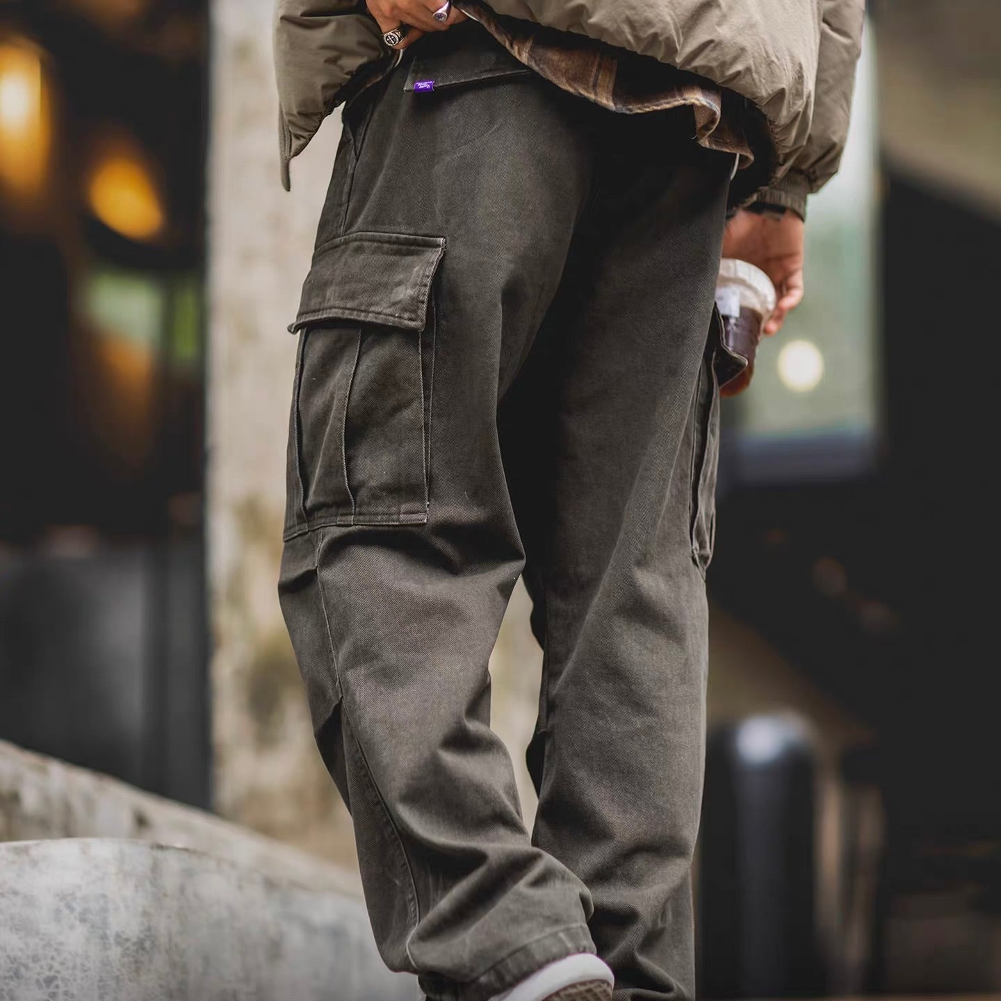 ベルト付 ワイド カーゴパンツ（5Colors）251060