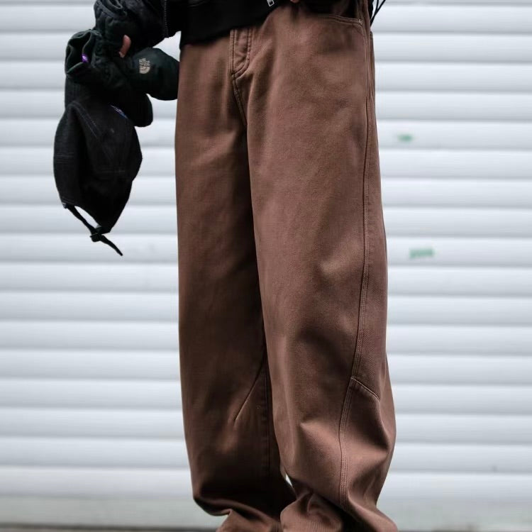 裏起毛 ワイドテーパード カジュアルパンツ（5Colors）260007