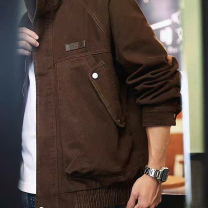 レトロ スタンドカラー ワークジャケット（2Colors）250854