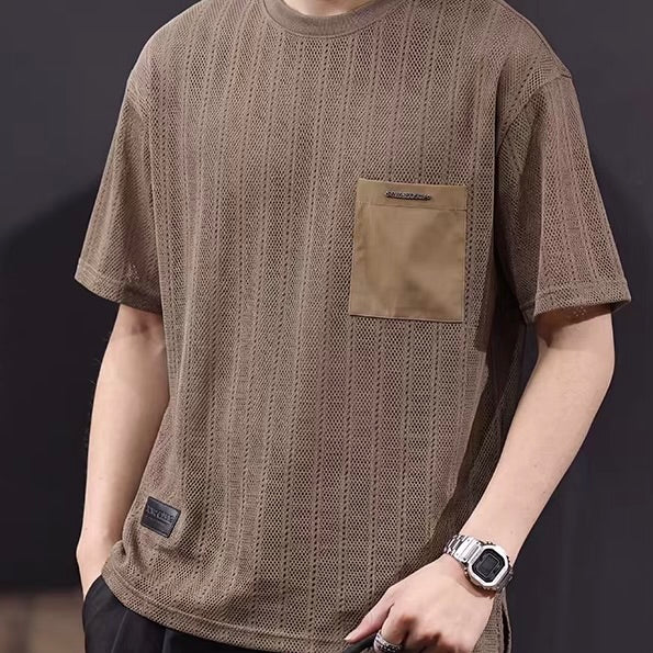 パッチポケット付 薄手 シンプルTシャツ（3Colors）260547