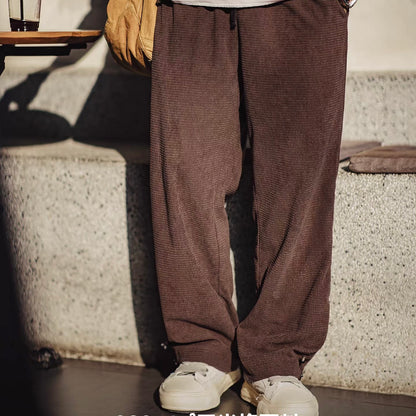 裾ドローコード テクスチャー リラックスパンツ（2Colors）260133