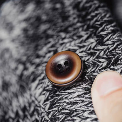 ショールカラー パッチワーク ニットプルオーバー（1Color）251080