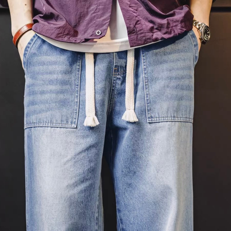 ウエストドローストリング ウォッシュドデニムパンツ（1Color）260087