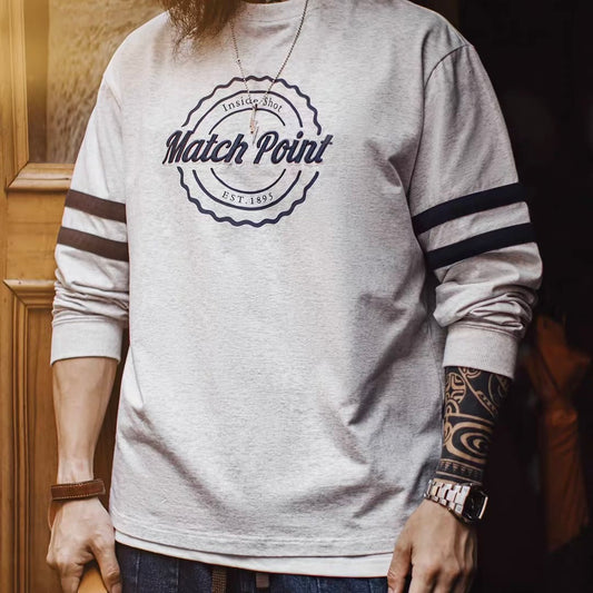 レトロ スポーツテイスト スウェットプルオーバー（1Color）260066