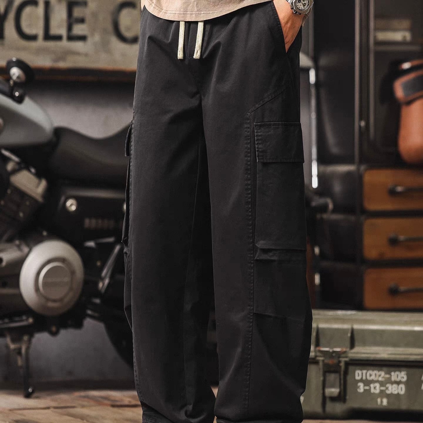 ワイドテーパード カーゴパンツ（2Colors）260184