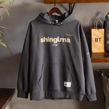 スナップボタン付 プリント フーディー（4Colors）260124