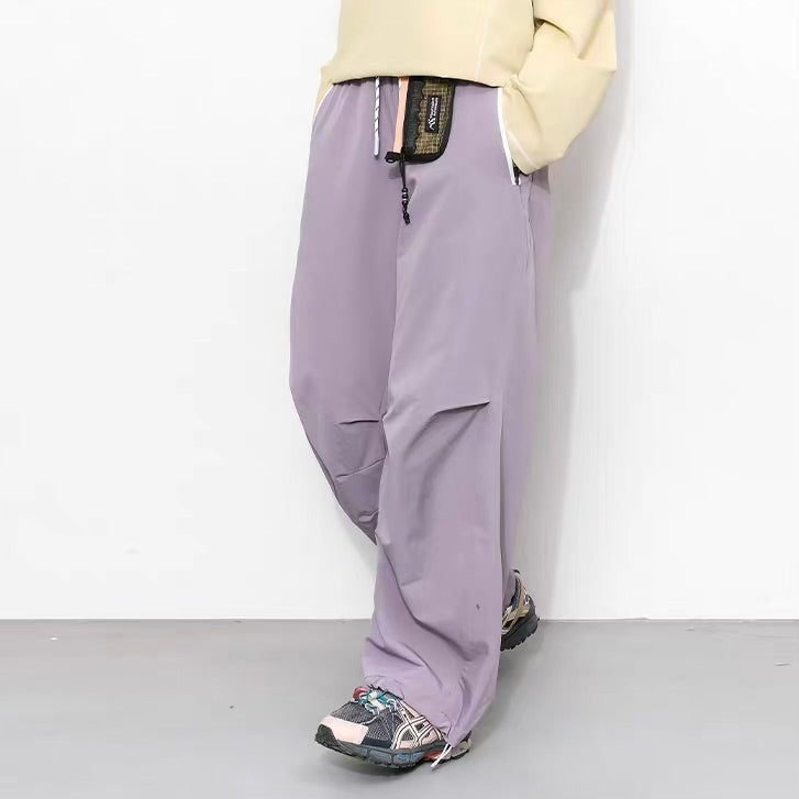 ワンポイントカラー ワイド スポーツパンツ（3Colors）260128