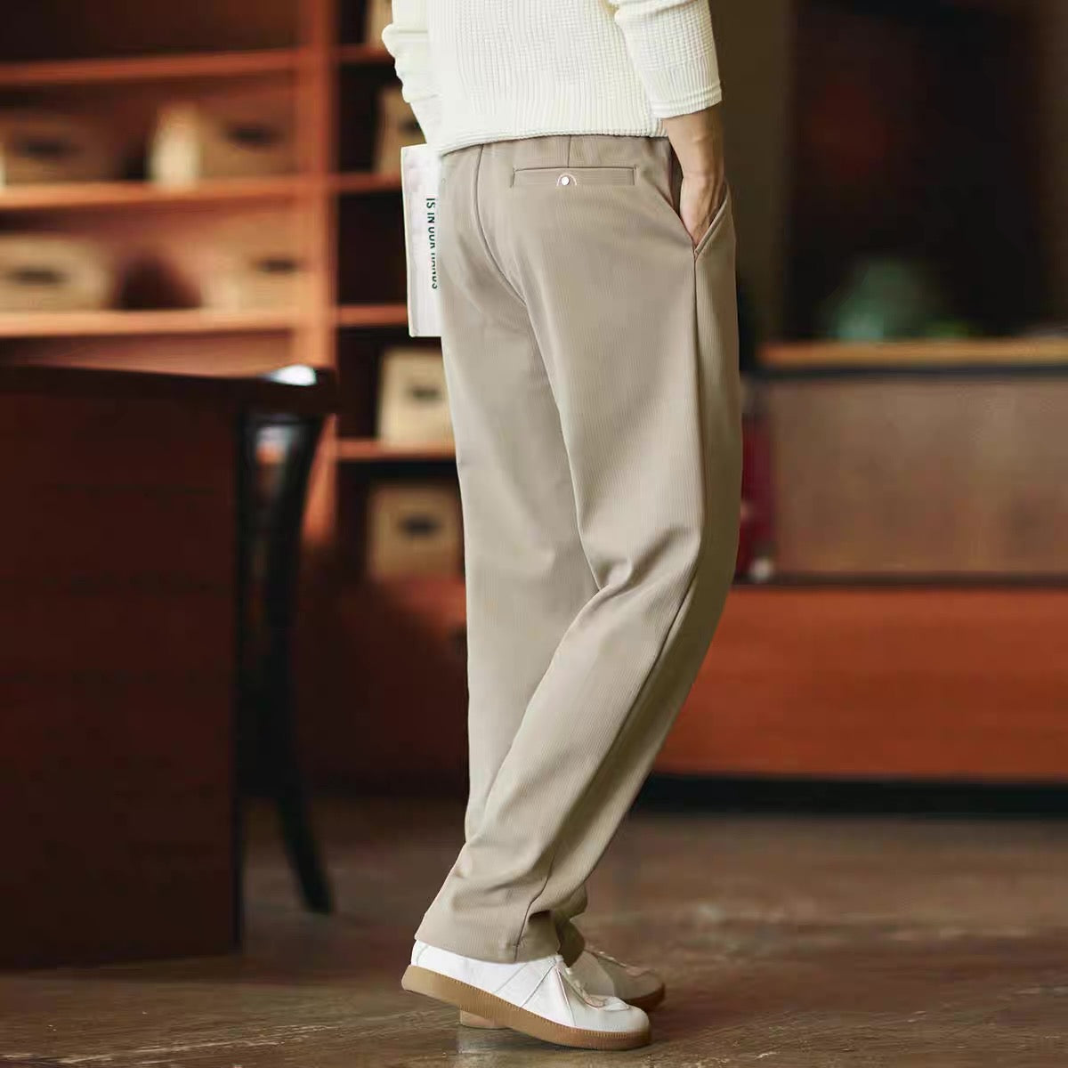 厚手 ストレッチ ストレートパンツ（1Color）250861