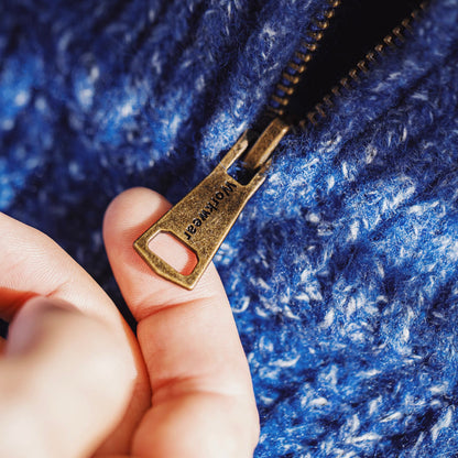 スタンドカラー ダブルジップ カーディガン（1Color）251006