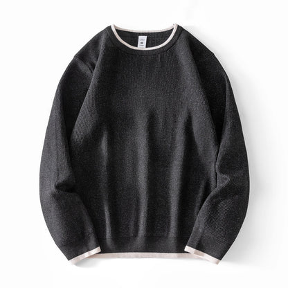 フェイクレイヤード シンプル セーター（3Colors）251009