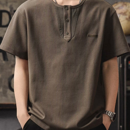 シンプル ヘンリーネックTシャツ（3Colors）260201