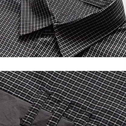 パッチワーク チェック デザインシャツ（3Colors）260157