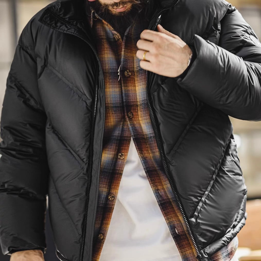 V字型 スタンドカラー ダウンジャケット（1Color）250990