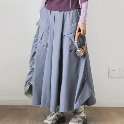 ビッグポケット ドローコード付 ワークスカート（2Colors）260178