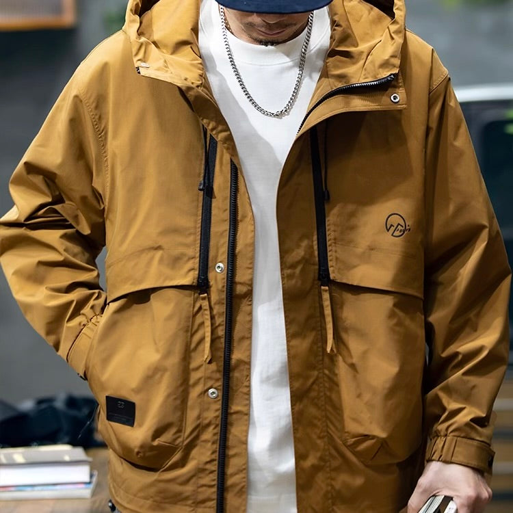 防風 フード付カジュアルジャケット（3Colors）251022