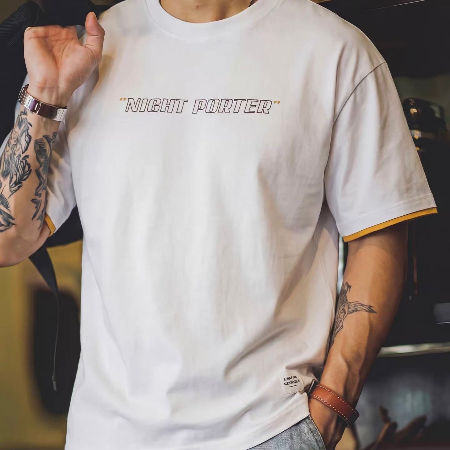 フェイクレイヤード ロゴプリントTシャツ（3Colors）260304