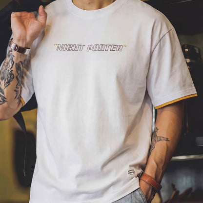 フェイクレイヤード ロゴプリントTシャツ（3Colors）260304