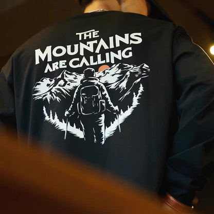 アクセントカラー バックプリント長袖Tシャツ（1Color）250728
