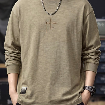 刺繍 裏起毛 長袖Tシャツ（3Colors）260867