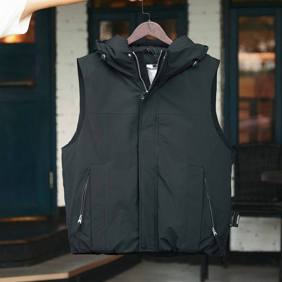 フード付 シンプル ダウンベスト（3Colors）250890