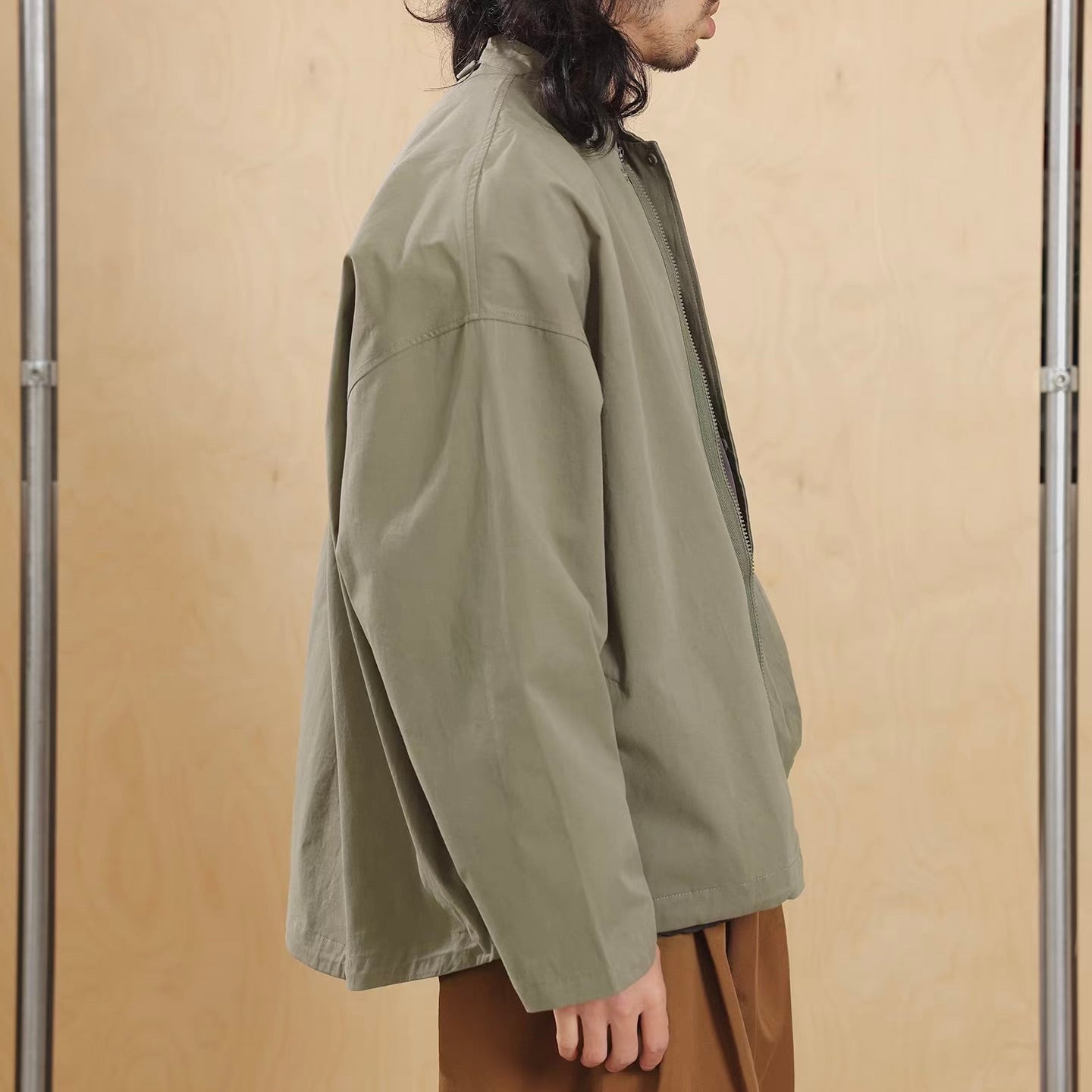 スタンドカラー シンプル スプリングジャケット（2Colors）260194