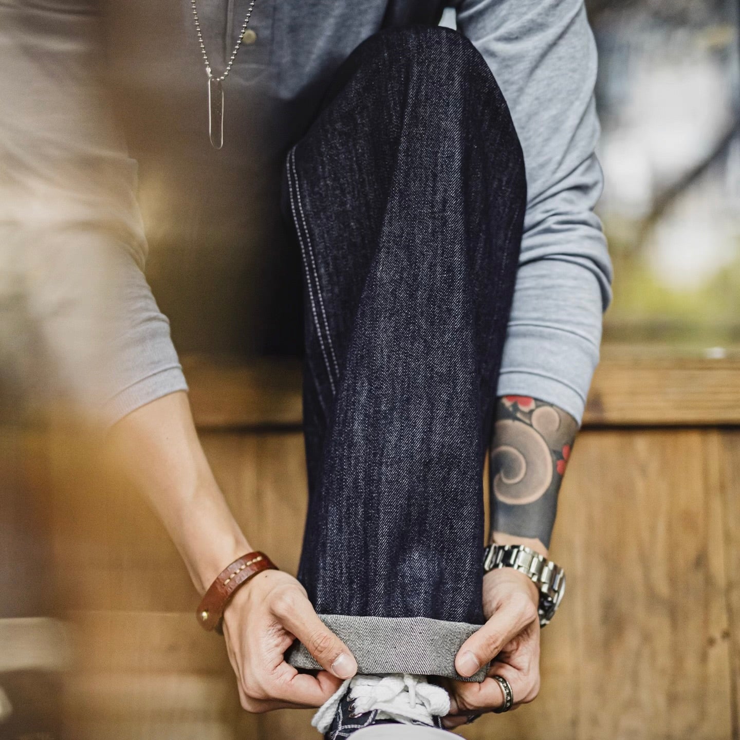 ワンウォッシュ インディゴ デニムパンツ（1Color）251004