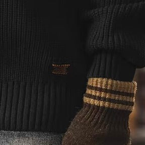 ハーフボタン ベーシック ニットセーター（4Colors）240940